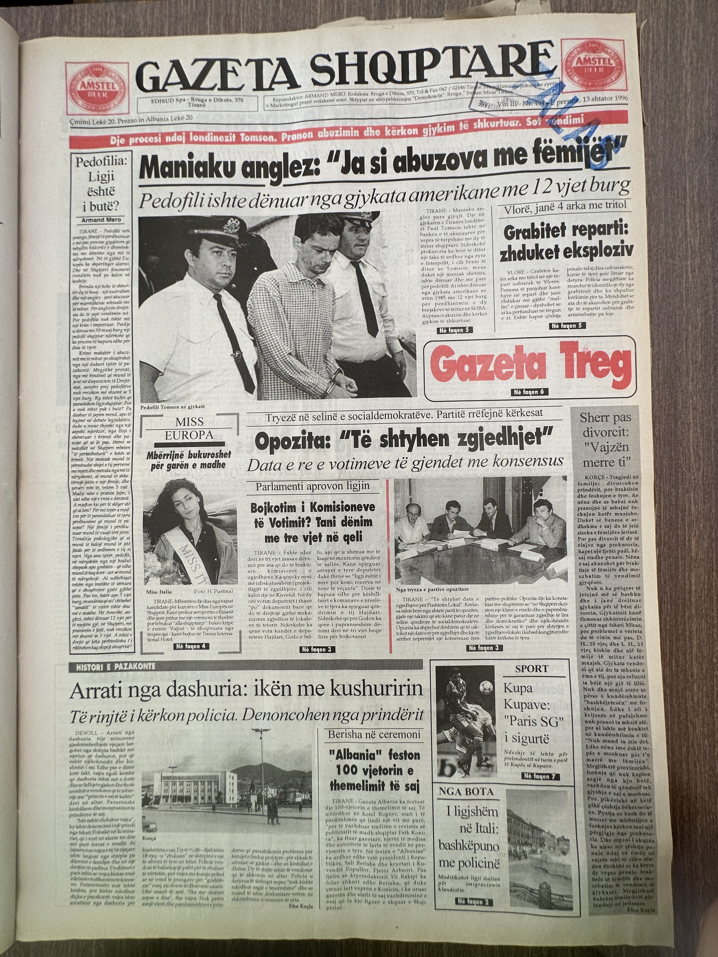 Gazeta Shqiptare 1996-09-13